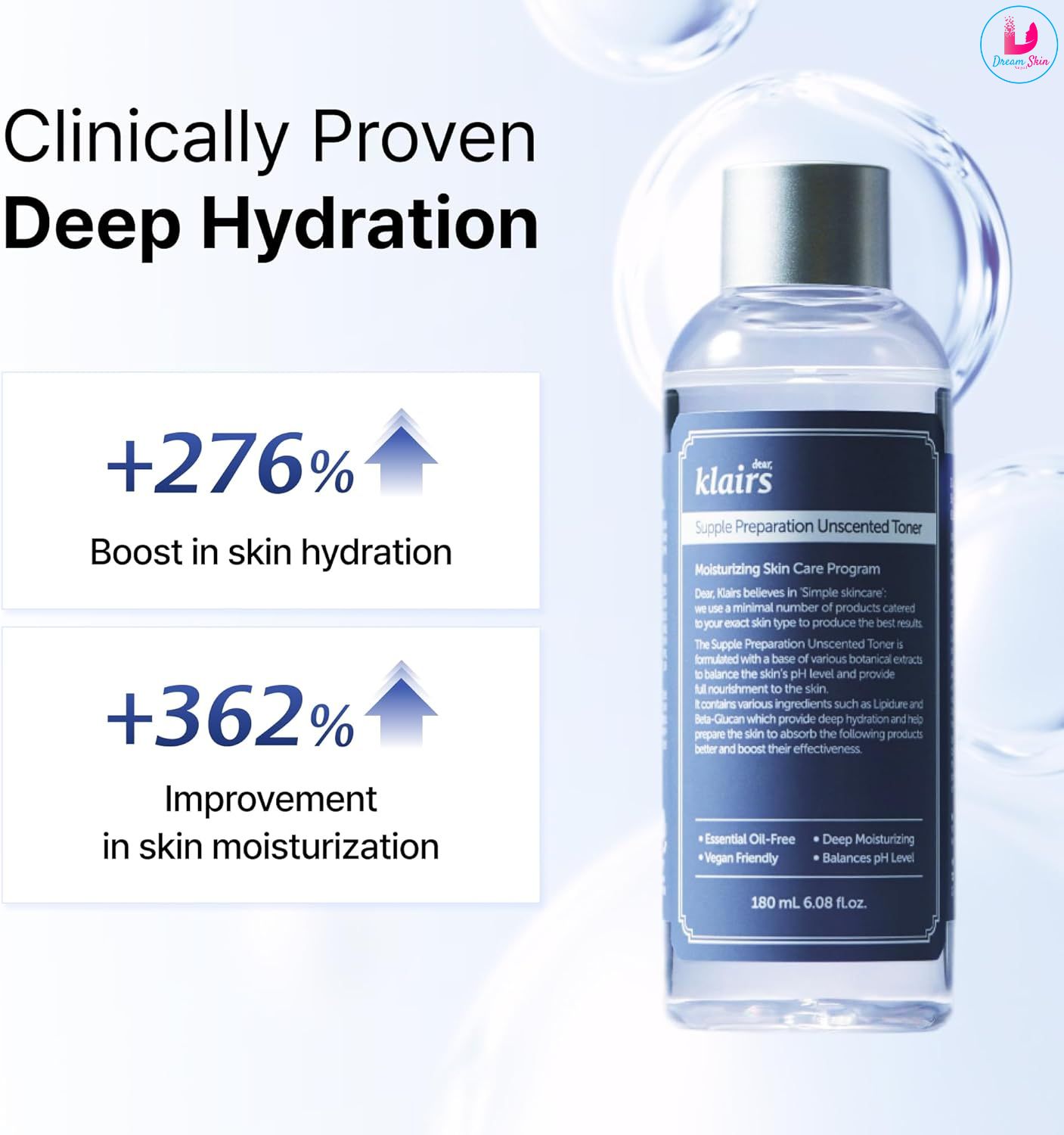 Dear Klairs Supple Preparation Unscented Toner (180ml)
